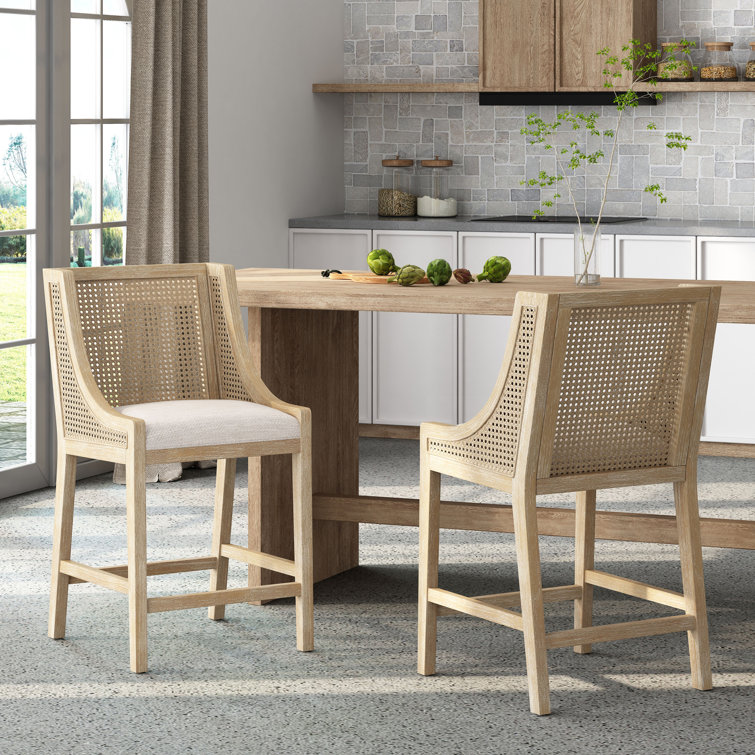 Beachcrest Home Lonny Solid Wood 25.5" Counter Stool & Reviews Wayfair